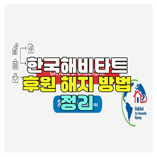 한국해비타트 후원 해지 방법 정리