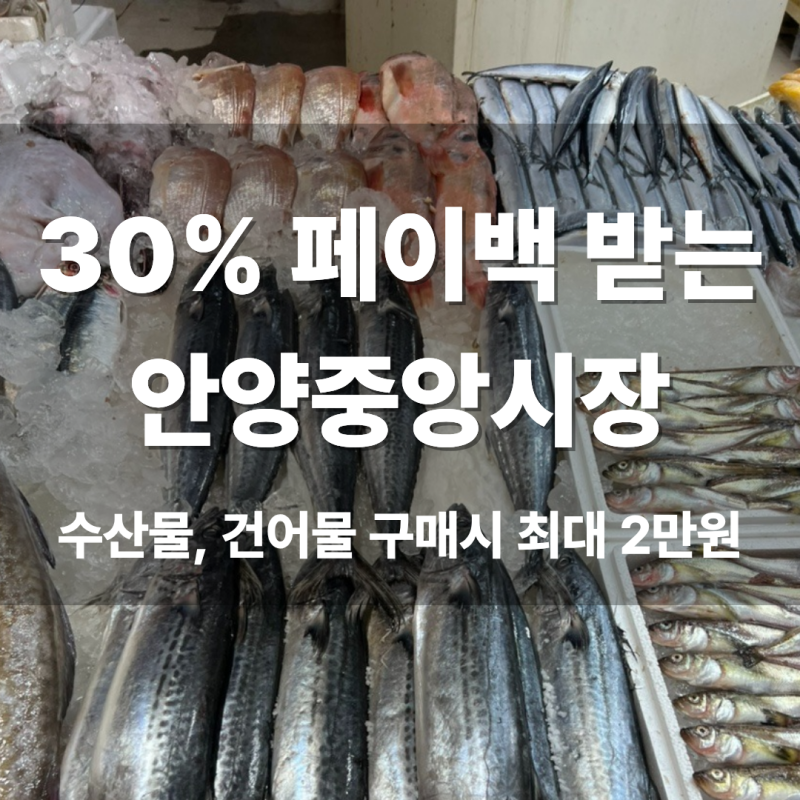 30% 페이백 받으러 안양중앙시장 레츠고!