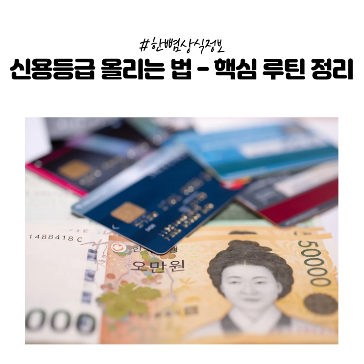  [한뼘상식] 신용등급 올리는 법, 단기간에 효과 본 실전 노하우 공개