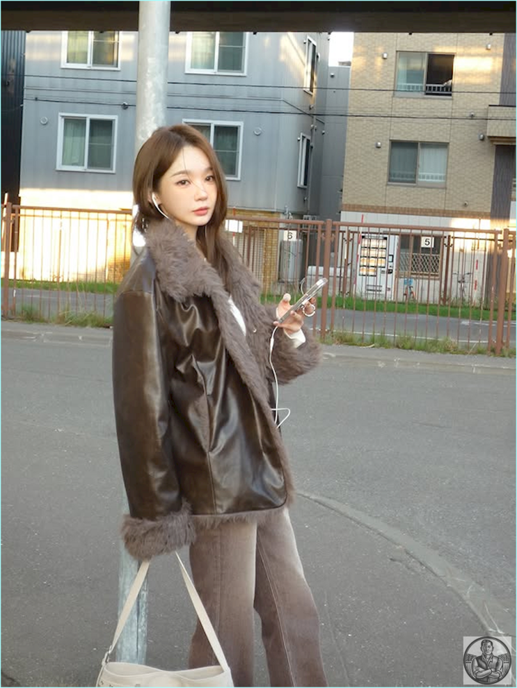  인간 가을 강민경, 무스탕 하나로 분위기 종결