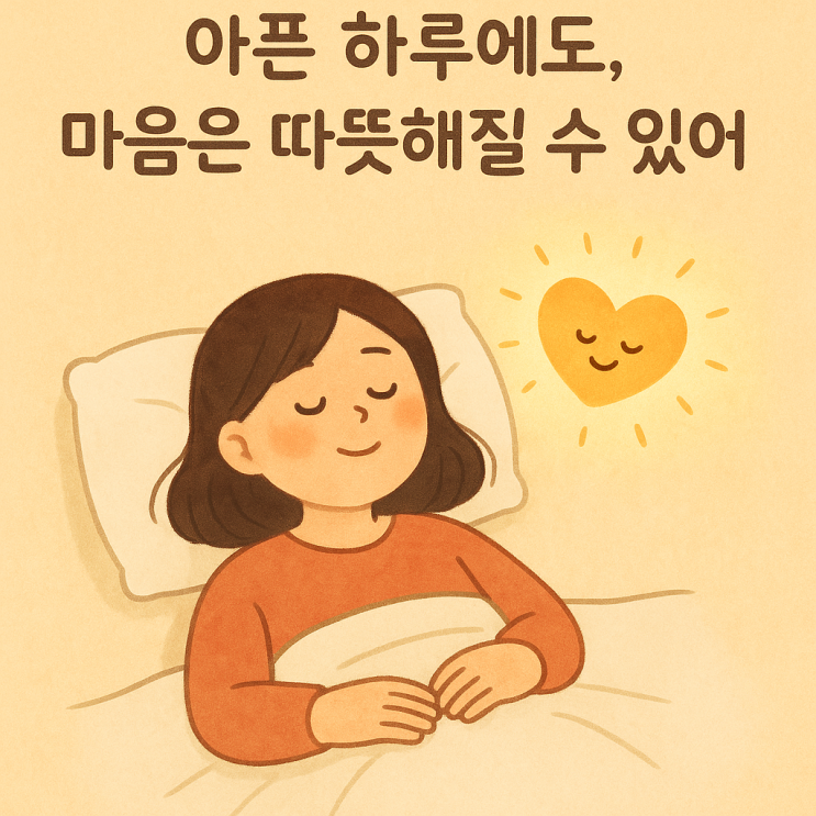  아픈 하루에도, 마음은 따뜻해질 수 있어요.