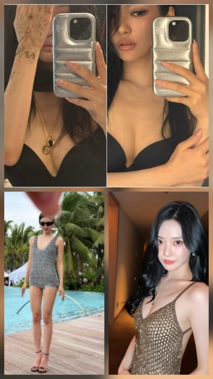 닝닝 인스타 감성 언더웨어 수영복 스타일링