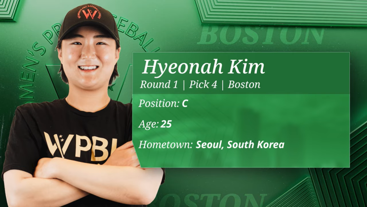 미국 <b>여자 프로야구</b>리그 진출 | <b>김현아</b>, <b>김라경</b>, 박주아, <b>박민서</b>