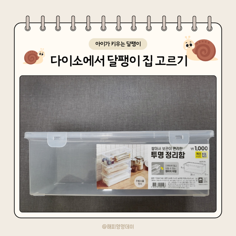 다이소 소품으로 아이랑 명주달팽이 집만들기