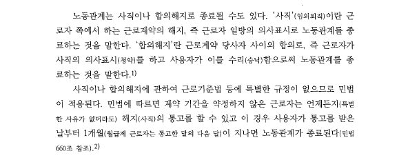  권고사직 체크리스트