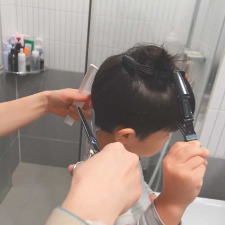  집에서 아기 머리 자르기, 아직도 일반 가위 쓰세요? 바론 프리미엄 미용가위 세트