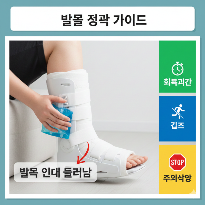 발목 인대 늘어남 증상 깁스 회복기간 주의사항