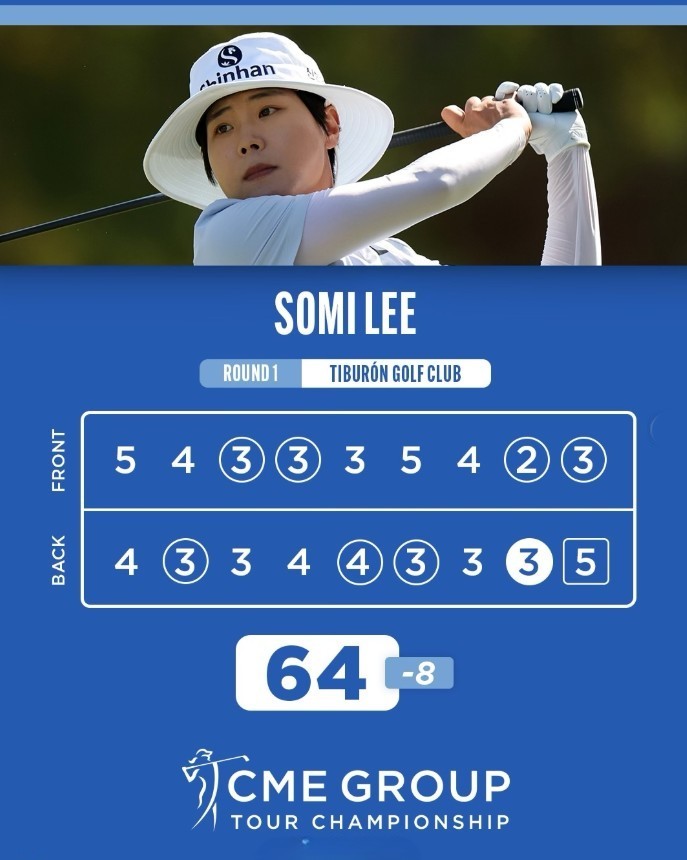 #CME그룹투어챔피언십 1라운드 <b>이소미 단독 선두</b>, 김세영... 