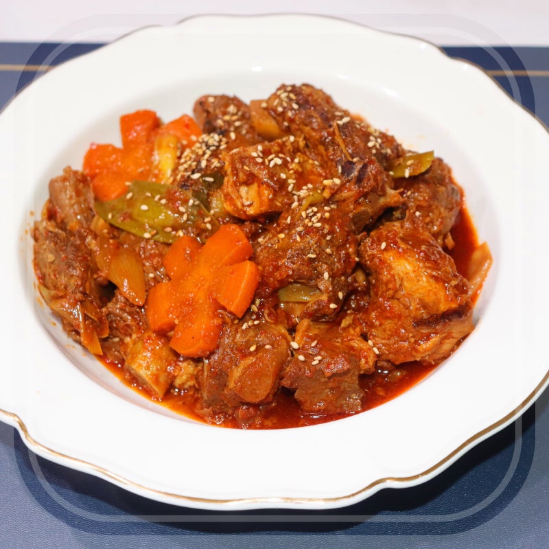 돼지갈비찜 레시피 돼지갈비 압력솥 만들기 매운양념!