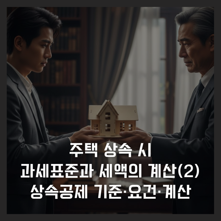  주택 상속 시 과세표준과 세액의 계산(2) - 배우자·인적·동거주택 상속공제 적용방법