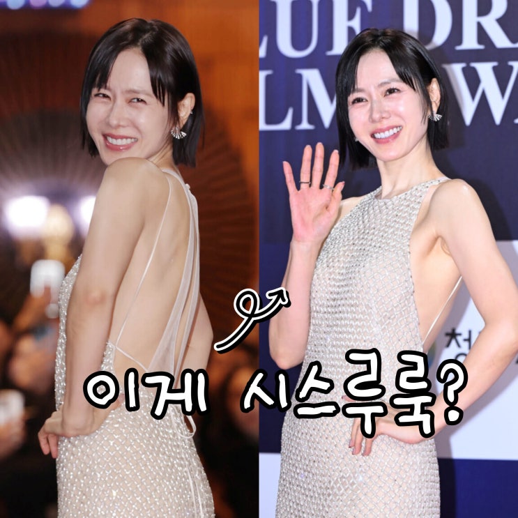  손예진, 청룡영화상 시스루룩 & 단발 스타일링 화제!