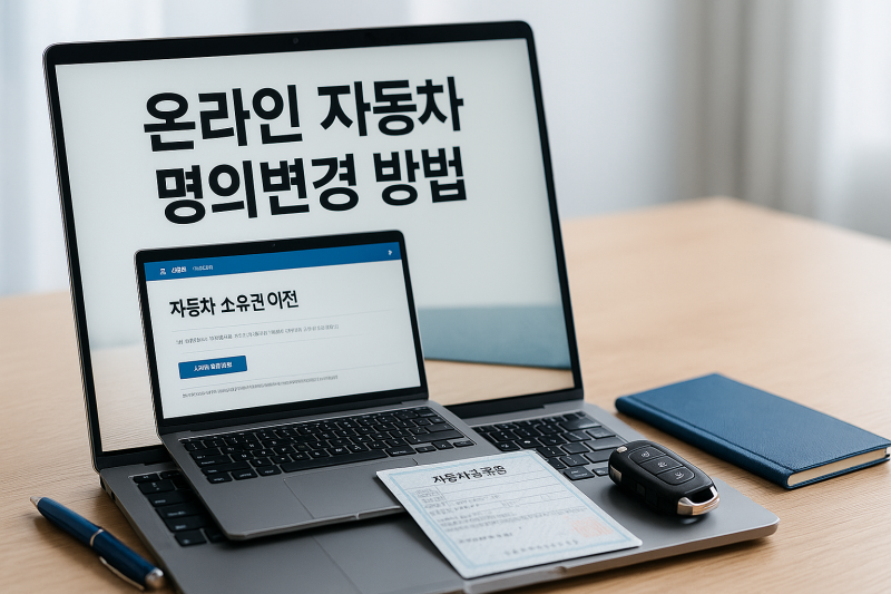 2025 자동차 명의이전, 인터넷으로 10분 만에 끝내는 초간단 방법