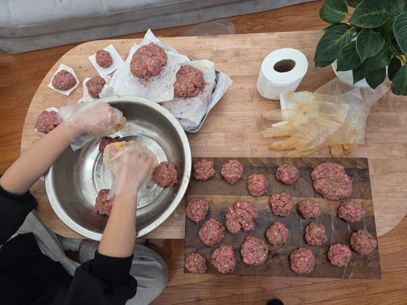 코스트코 다짐육 활용 다진소고기 떡갈비 만들기
