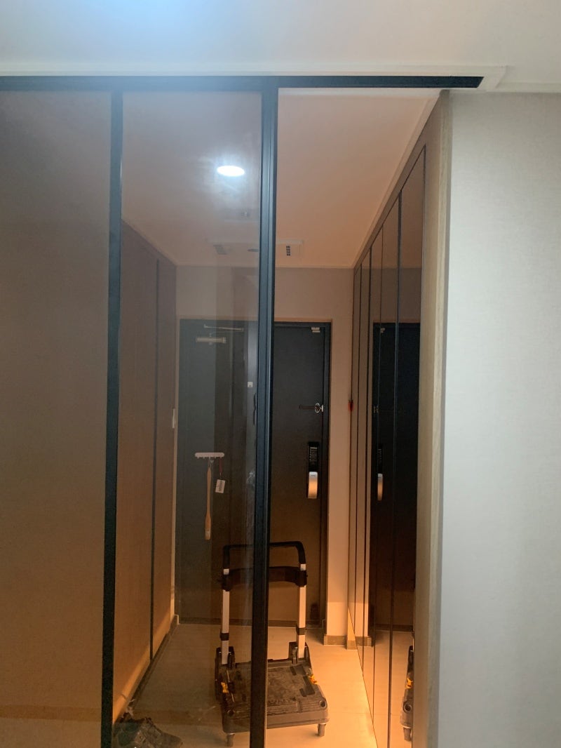 중문댐퍼교체 천천히 안닫히는 원슬라이딩 중문 시공 판교 아파트