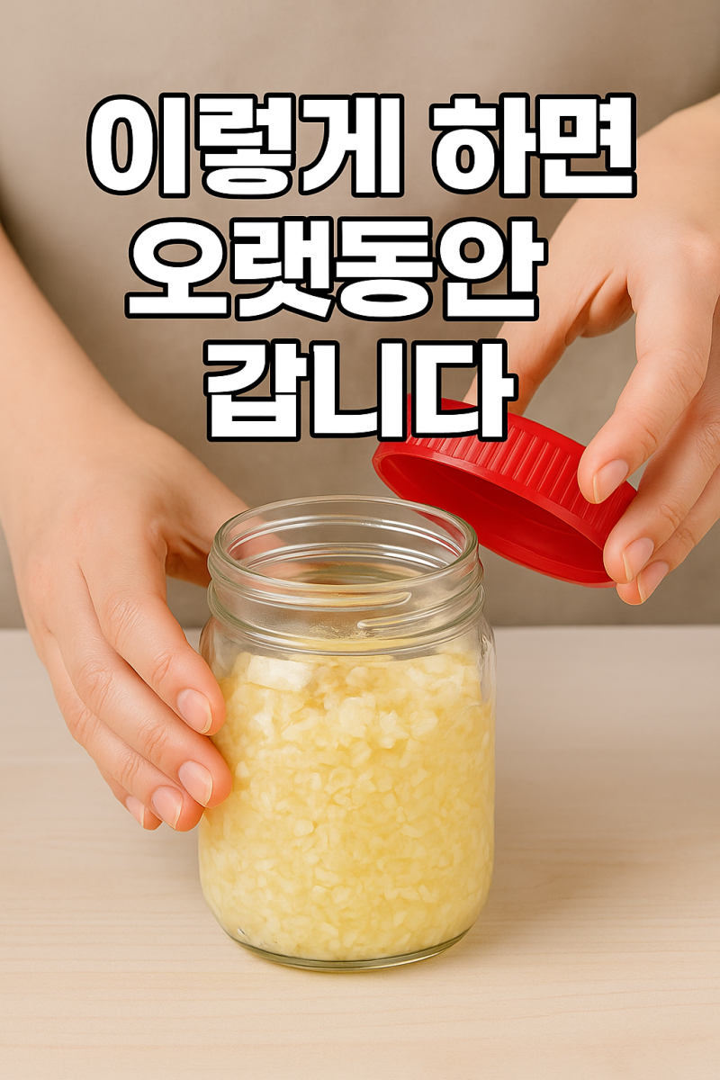 다진마늘 보관법｜오래 두고 써도 신선하게 유지하는 최적의 방법