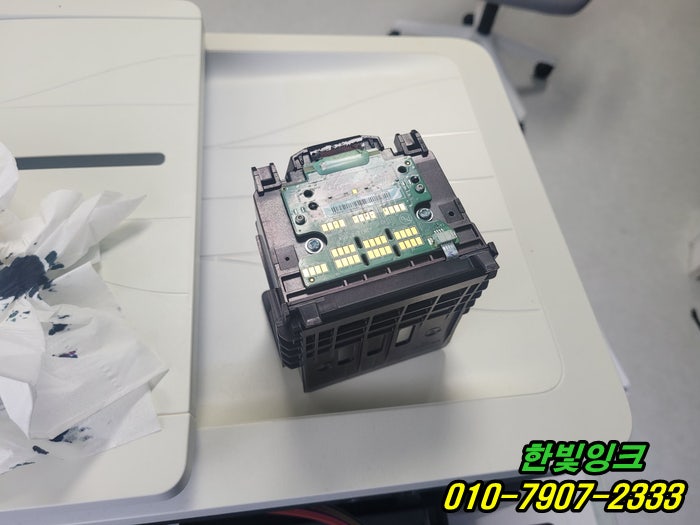  인천 계양구 효성동 HP7720 프린터 수리 누락 고장난프린트헤드  헤드교체 설치 작업 빠른방문 서비스