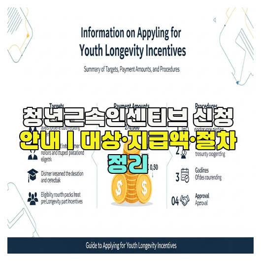  청년근속인센티브 신청 안내｜대상·지급액·절차 정리