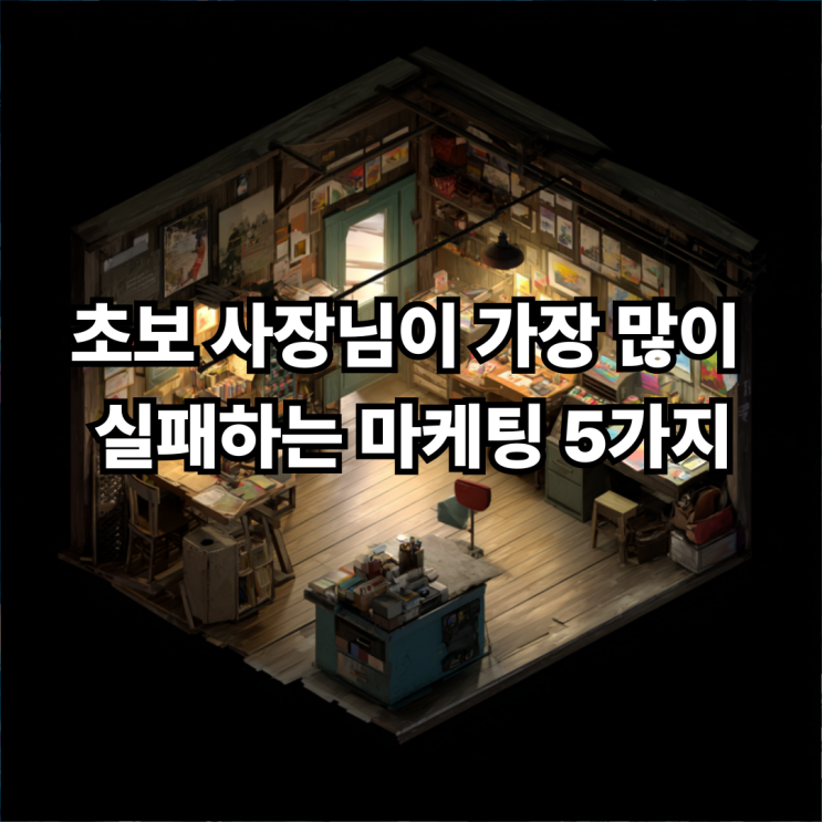  초보 사장님이 가장 많이 실패하는 마케팅 5가지