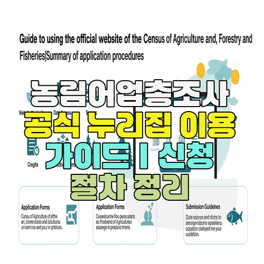  농림어업총조사 공식 누리집 이용 및 신청 순서 정리