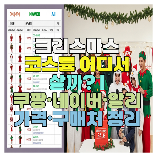  크리스마스 코스튬 어디서 살까? | 쿠팡·네이버·알리 가격·구매처 정리