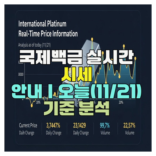  국제백금 실시간 시세 안내｜오늘(11/21) 기준 분석