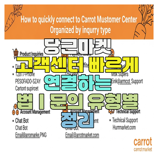  당근마켓 고객센터 빠르게 연결하는 법｜문의 유형별 정리