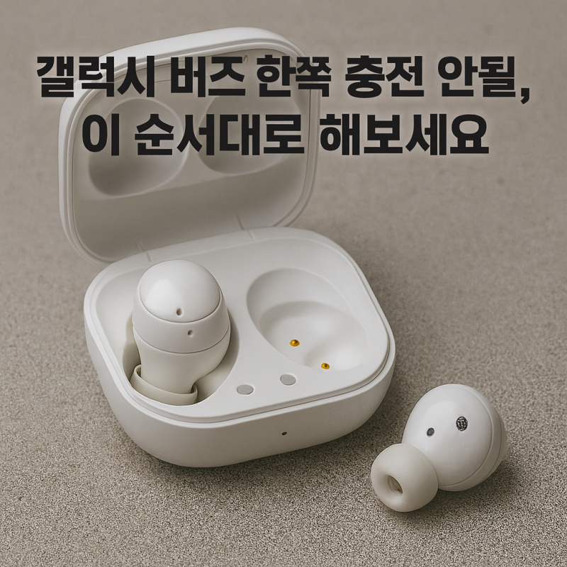 갤럭시 버즈 한쪽 충전 안될 때, 이 순서대로 해보세요