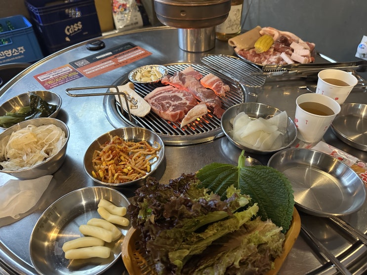  아산 권곡동 늦게까지하는 연탄구이 고기 맛집 등불회관