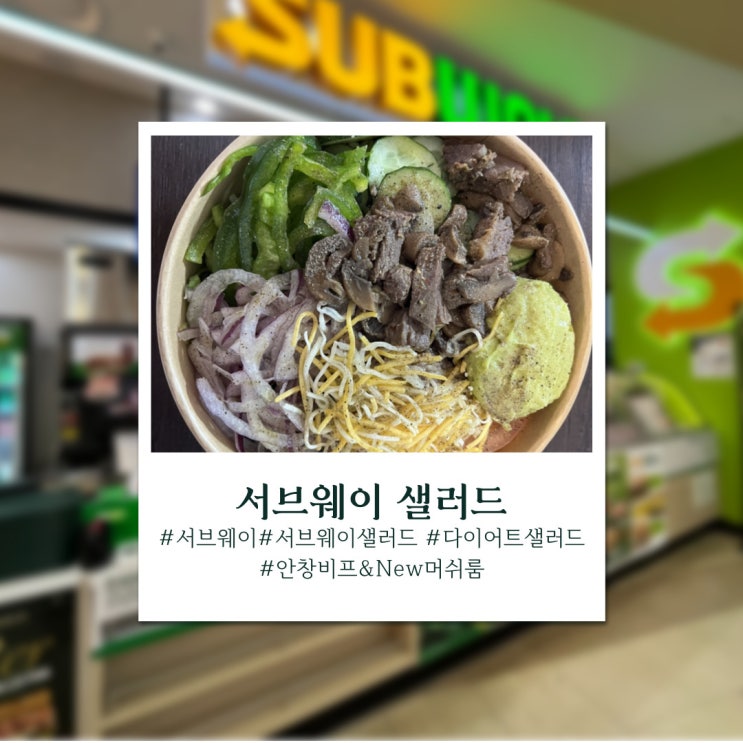  서브웨이에서 샐러드를 주문해 봤어요.