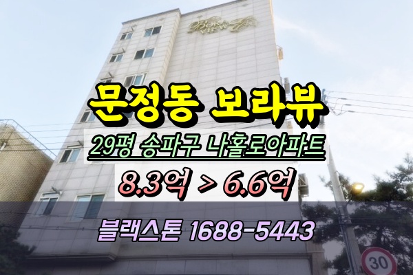  문정동 보라뷰아파트 경매 29평 2024타경63561