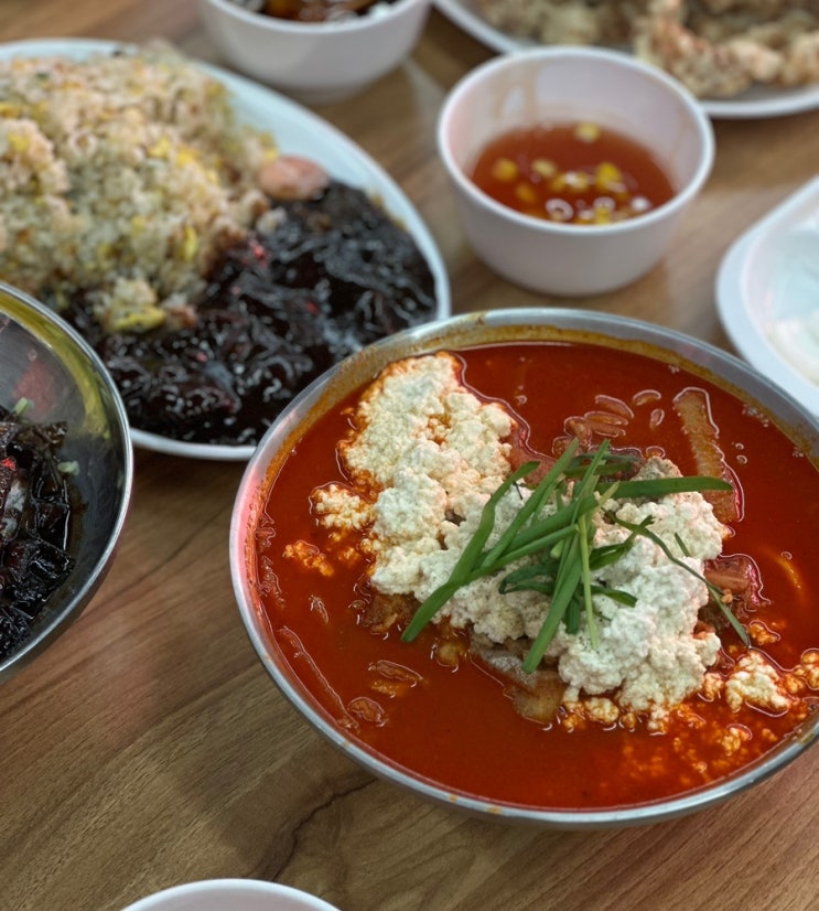  군포 제일공단 맛집 군포 중국집 모임, 교동짬뽕 오전점 (아기의자 있음)