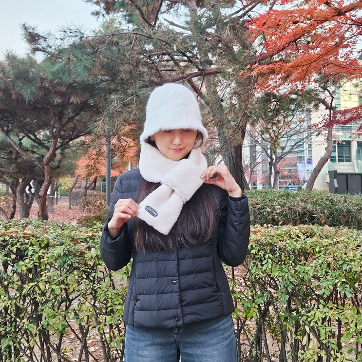  패딩목도리 양면 리버시블 머플러 아웃도어 프로덕츠 톤온톤 투웨이 머플러