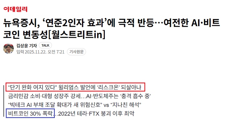<<b>뉴욕 증시</b>> 연준 윌리엄스 총재, <b>금리 인하</b>에 힘을 실었다.