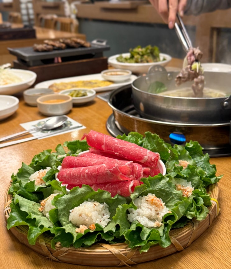  대전 대흥동 맛집 상추쌈 샤브샤브 원조 만나 솔직 후기 (블루리본 맛집)