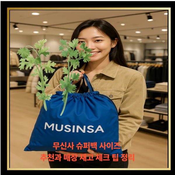  무신사 슈퍼백 맨즈 우먼 사이즈 추천 매장 재고 체크 세일기간 팁 총정리