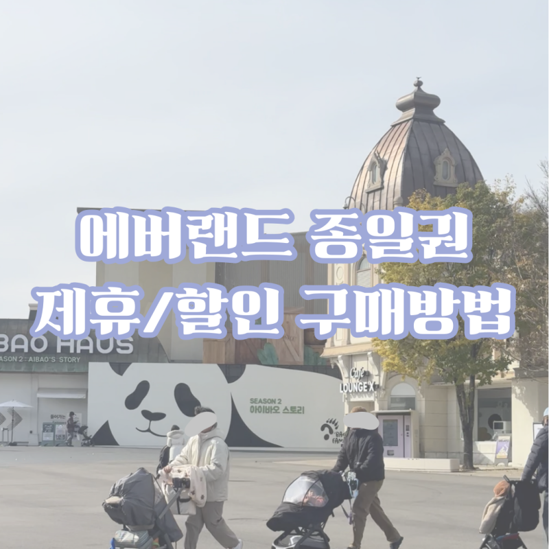 11개월 아기랑 에버랜드 종일권(입장권, 자유이용권) 예매 방법, 카드할인, T멤버십할인