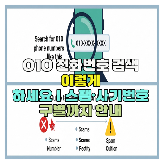  010 전화번호 검색 이렇게 하세요｜스팸·사기번호 구별까지 안내