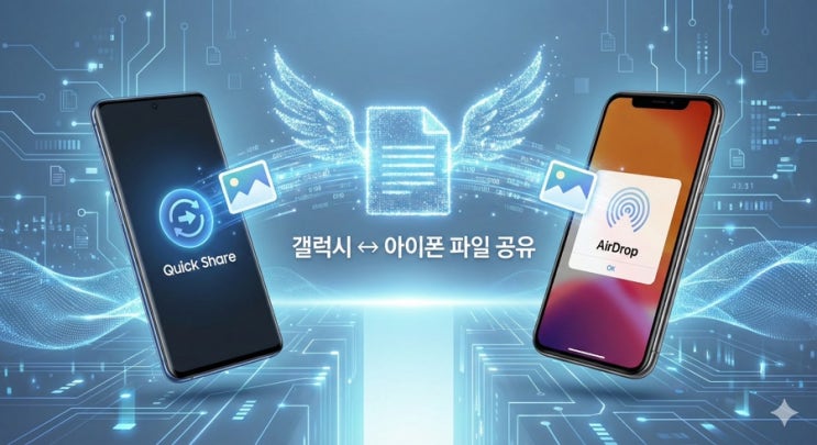  아이폰 <--> 갤럭시  :파일바로 주고받기 기능제공??
