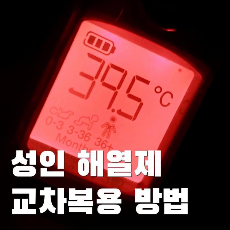  약사님께 물어본 성인 해열제 교차복용 방법, 시간 간격, 온도