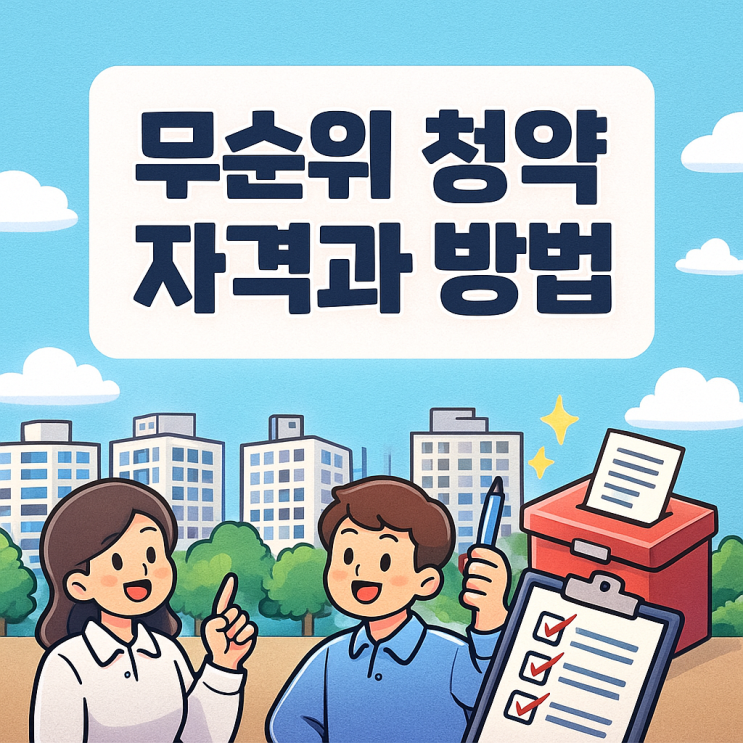  무순위 청약 자격과 방법, 청약통장 없이 줍줍하는 법 (청약홈 신청, 거주지 제한 완화)