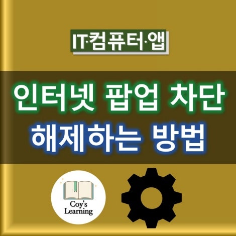 인터넷 팝업 차단 해제 - 사이트에서 팝업 메뉴 정상 실행, 보이게 하는 법. 쿠키, 자바스크립....