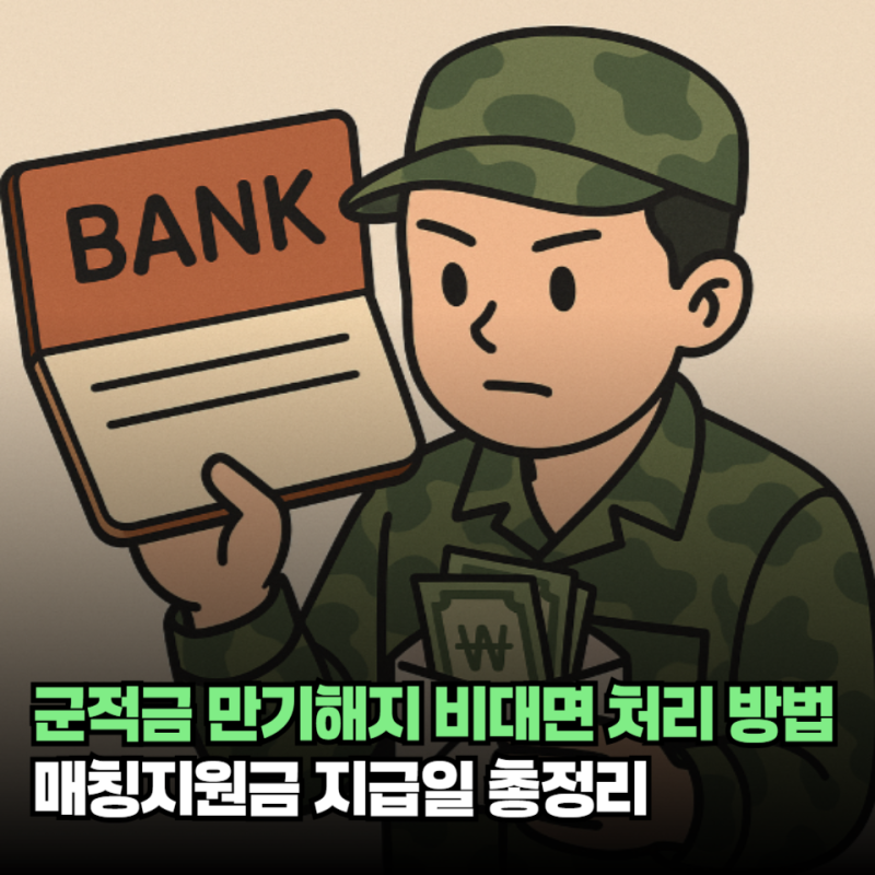 군적금 만기해지 비대면 처리 방법과 매칭지원금 지급일 총정리