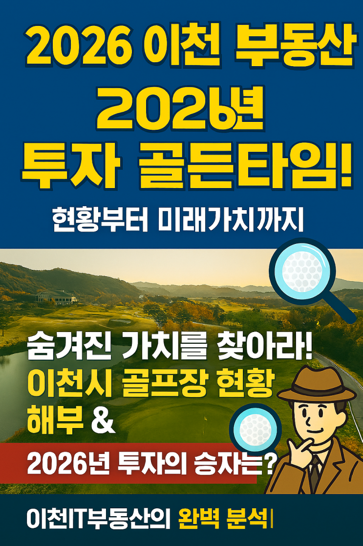  이천IT부동산과 함께하는 성공 투자 전략: 아파트부터 골프장까지!