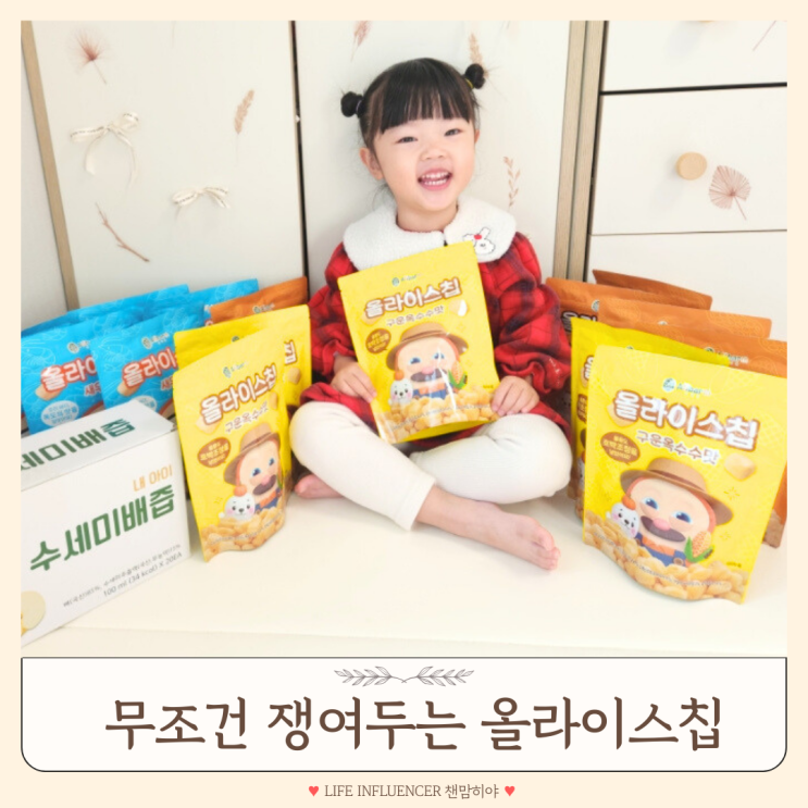  두돌아기 과자 세돌까지 먹는 올바름 올라이스칩 맛 비교