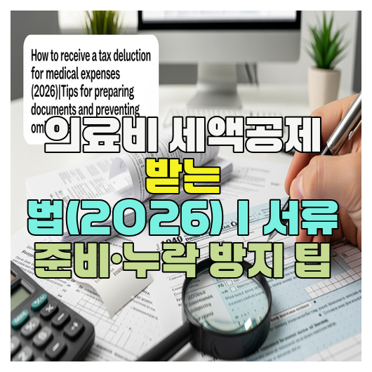  의료비 세액공제 받는 법(2026)｜서류 준비·누락 방지 팁