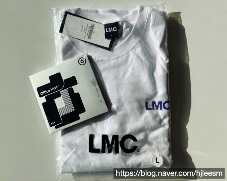  스트릿 브랜드 LMC가 한글과컴퓨터와 만났을 때! 콜라보 롱슬리브 사이즈 및 착용 후기