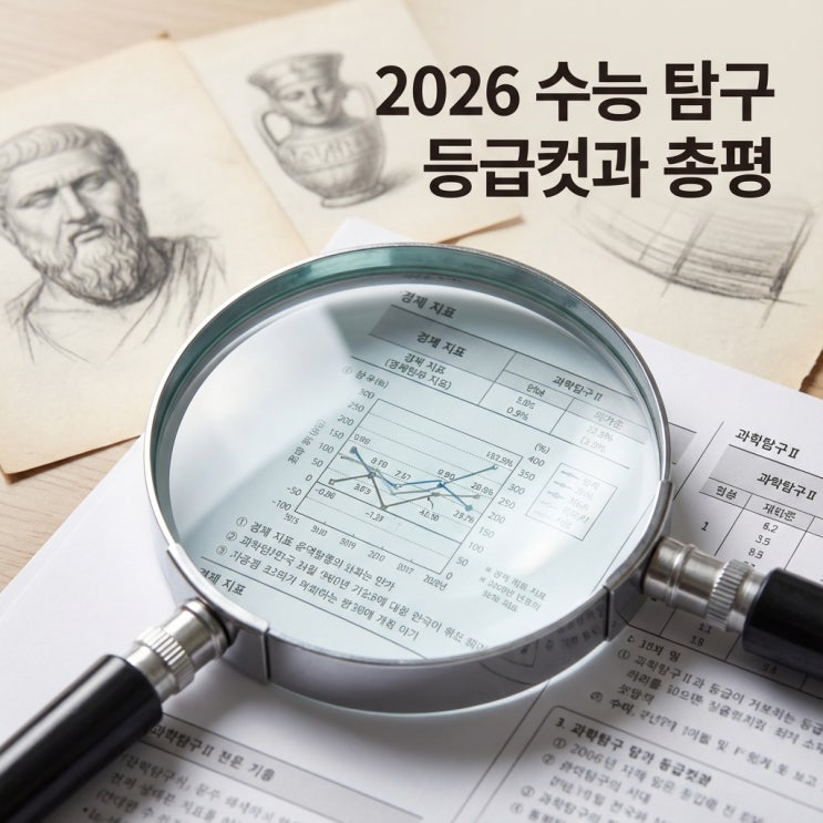  2026 수능 탐구 예상 등급컷과 총평 (원점수 기준)
