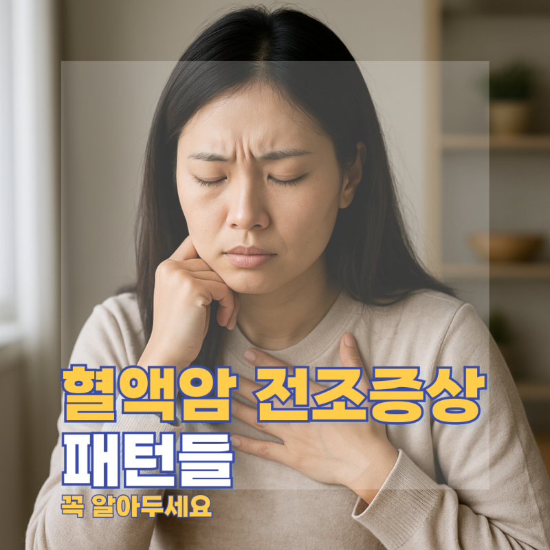 혈액암 전조증상 알아두면 조기 발견 가능해요