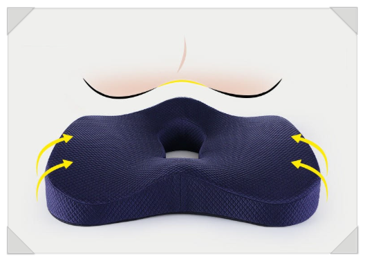  전립선 건강까지 챙기는 더나은 오리지널 3D 메모리폼 치질방석 그레이 기능성 자세교정 꼬리뼈 엉덩이 전립선 쿠션