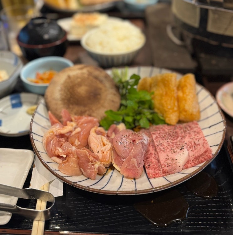  킨린호수 근처라 먹고 산책하기 좋은 유후인 야끼니꾸 맛집 추천!(시치린스미비야키 케에슈우안)